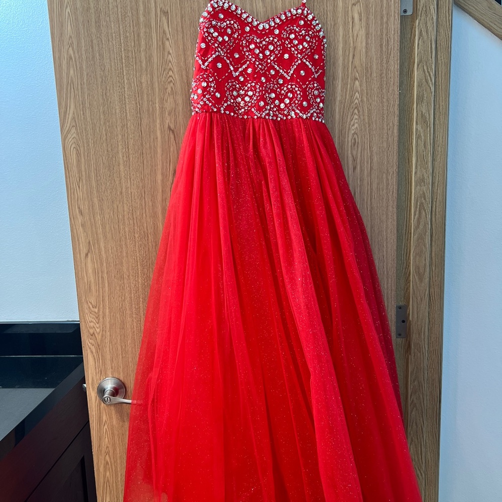Elegant Red Kids Dress